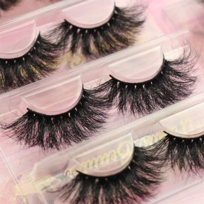 China Long lasting 3d mink eyelashes real mink 25mm siberian hair wholesale seller 25mm mink lashes lashes3d mink eyelashes 100% real mink for sale