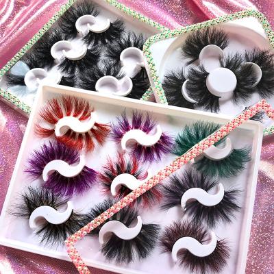 China NEW seller strip lashes 3d false eyelashes best selling lashes3d long lasting 3d mink eyelashes full color 25mm 5d mink eyelashes wholesale for sale