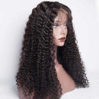 China Brazilian Straight Wave Human Hair Mink Virgin Human Hair Deep Lace Front Half Curly HD Wigs Lace Front Braided Long Wigs With Baby Hair for sale