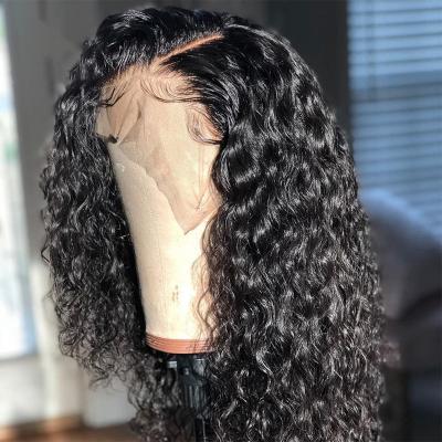 China Natural Wave 13x6 Lace Wig Water Wave Human Hair Wig Deep Straight Transparent Human Hair Wigs Curly for sale