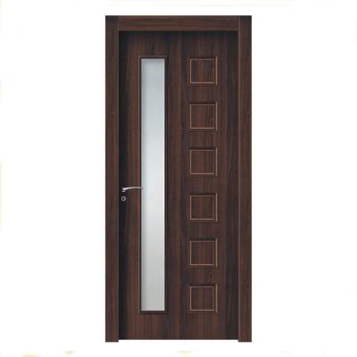 China Modern Factory Custom Design Modern Cheap Price With Glass Wpc Door Panel for sale