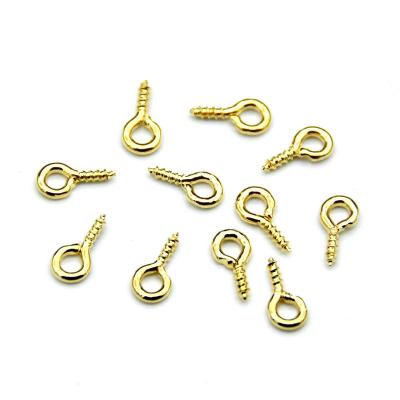 China Stone/Pearl Pendant Making Bails Real Gold Plating 9 Shape Screw Spike Shape DIY High Quality Jewelry Making Bails for sale