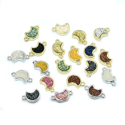 China DIY Jewelry Making Findings New Arrival Shine Gold Silver Base Drusilla Moon Forms Fashion Jewelry Making Charms Connectors for sale