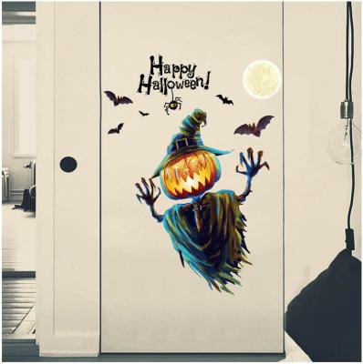 China Party Decorative Happy Cartoon Kids Halloween Sticker Horrific Door / Window Sticker for sale