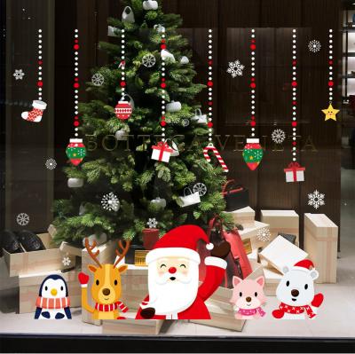 China WALL STICKER Christmas Gift Wall Stickers Living Room Bedroom Store Window Wall Decals for sale