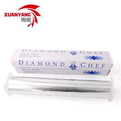 China Food Top Level Kitchen Foil Wrapping Foil Roll With Cutter for sale