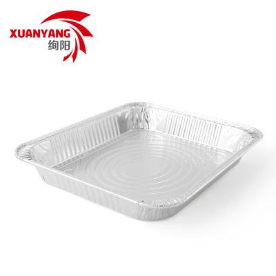 China 1/2 Scale Aluminum Container Steamer Tabletop Shallow Pan Aluminum Food Tray Desechables for sale