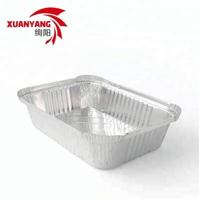 China Custom Factory Microwavable Aluminum Foil Pan 8011 Food Container for sale