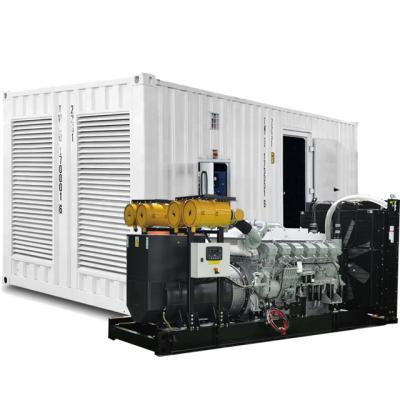 China 1375kva 1100kw 50hz 60hz Mitsubishi S12R-PTA2-C Power Plant Industrial Soundproof Silent Diesel Generator Price JTSM-1375GF for sale