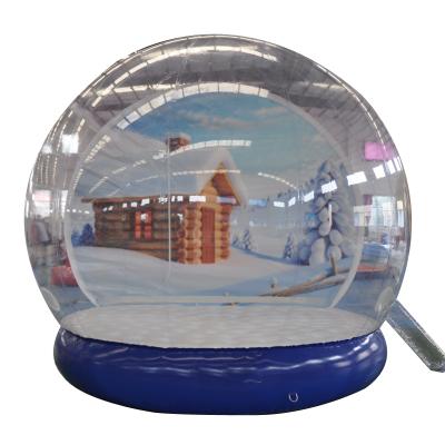 China Xmas Party Inflatable Human Snow Globe Inflatable Show Ball Santa House Inflatable Ball for sale