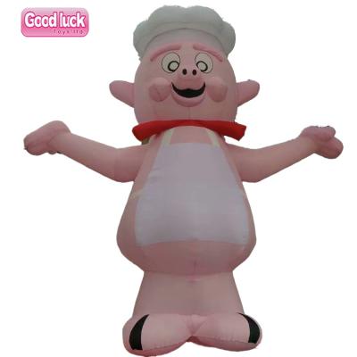 China Party Advertising Character Giant Chef Decorations Outdoor Advertising Cooking Inflatable Inflator Cook Man for sale