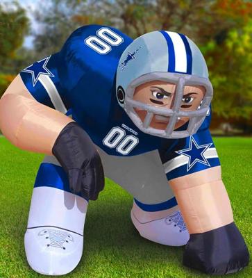 China Strong PVC coated nylon inflatable nfl player lawn figure, giant inflatable NFL player, custom inflatable character for sale