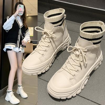 China Anti-slip Boots Botas Martin Mujer Ladies Martin Boots Platform Ankle Socks Autumn And Winter New Fashion for sale