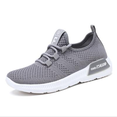 China Fashion Trend Solid Color Sports Shoes Breathable Running Women's Flat Heel Mesh Shoes Sneakers for sale