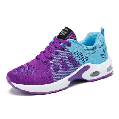 China CUSHIONING Women 2021 Sports Shoes Mesh Air Cushion Sneakers Plus Size Autumn Light Up Casual Running Shoe for sale