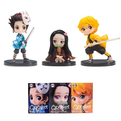 China Toy Hot Sale Japanese Anime Cartoon Demon Slayer Kimetsu No Yaiba Kamado Tanjirou Kamado Nezuko PVC Action Figure Mini Model Toy for sale