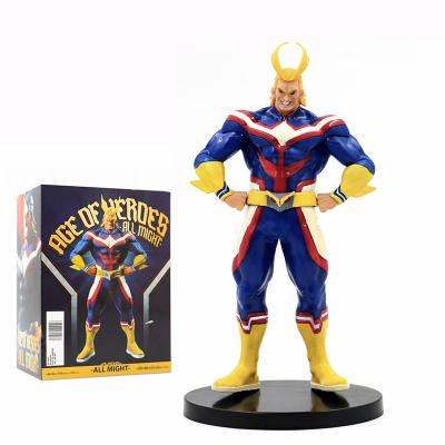 China Comic Toy Japanese Anime Figure Boku No Hero Academia / My Hero Academia All Might PVC figure Toy Cartoon Model Toy 21cm for sale