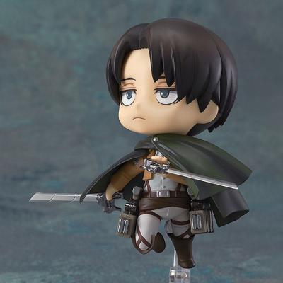 China Hot Selling Japanese Anime Cartoon Toy Attack On Titan Cartoon Q Version Action Figures Doll Levi Ackerman Kid's Girl Toy Figures Doll Cute Gift for sale