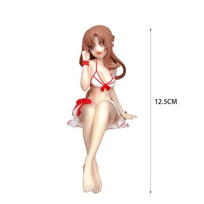 China 3D Cartoon Toy 2 Styles Asuna Bikini Sexy Swimming Suit Sitting For Car Girl Red Purple Figure for sale