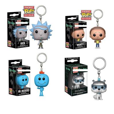 China TOY Hot Sale MODEL USA Ricy and Morty Funk Cartoon Pop Figure Pocket Key Chain PVC for sale