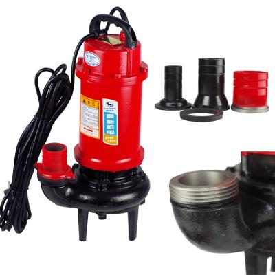 China Sewage Cutter 1HP Chicken Farms No Drag Cutter Pump With Blade for sale