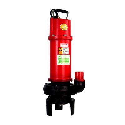 China 100% pure copper 3hp 2.2kw single phase water sewage pump high cut main submersible pump discharging biogas residue and sludge for sale