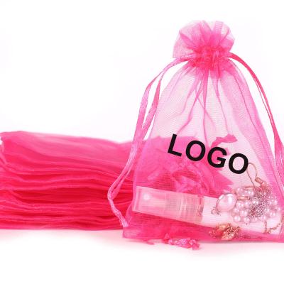 China Factory price recyclable custom organza pouch bag, organza bag with logo for sale