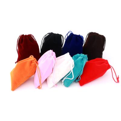 China Wholesale 7X9cm Eco-friendly Jewelry Gift Small Pouch Drawstring Velvet Tote Bag for sale