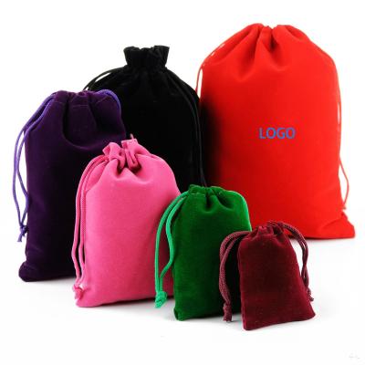 China Eco-Friendly Luxury Drawstring Pouch Bag Decoraticed Small Jewelry Packaging Bags Velvet Rabbit Bags for sale