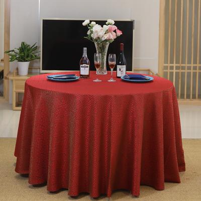 China Disposable High Quality Polyester Red/Champagne/White Customized Tablecloth For Party Wedding Events Hotel Home Decor for sale