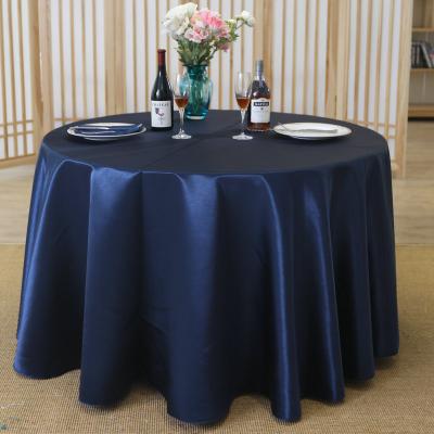 China Disposable Custom Linen Table Shopping Party Wedding Hotel Banquet Dining Fancy Sequin Satin Luxury Customized Polyester Wholesale Round Table Cloth for sale