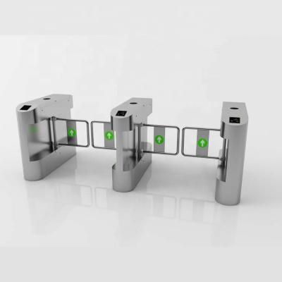 China 304 Stainless Steel Mechanical Door Supermarket Security Automatic Swing Aisle Gates for sale