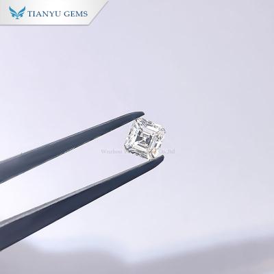 China CVD Diamond Tianyu Gems Lab Grown Diamond 0.78ct H I1 VG Asscher Cut White Loose Diamond for sale