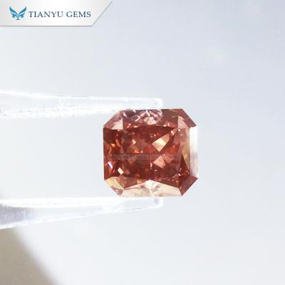 China Tianyu IGI Necklaces Certified CVD 1.84CT VS Ex Radiant Lab Grown Fancy Dark Brown Diamond Cut Rose for sale