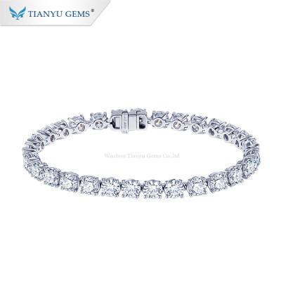 China FASHIONABLE Tianyu gems fashion moissanite diamond bracelets white gold tennis bracelets for women for sale