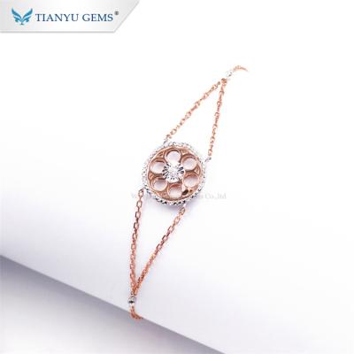 China Tianyu FASHIONABLE Custom Custom Couples Round Chain Lady 14k 18k Rose Gold Bracelet for sale