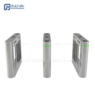 China SS304 Fingerprint Turnstile Entry Management Glass Swing Turnstile for sale