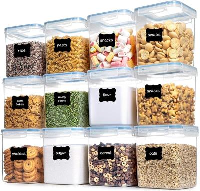 China Airtight Freshness Preservation Food Storage Containers Set-12 PCS 2.5L -BPA Free Kitchen Plastic Containers With Lids For Cereal for sale