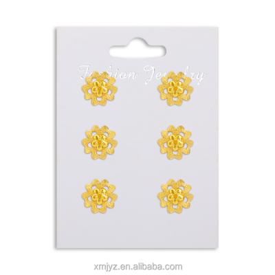 China Fashion design, exquisite and personalized Korean romantic flower, brass earrings, sweet temperament, wild for sale