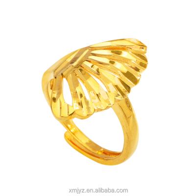 China New Factory Wholesale Fashion CLASSIC Foreign Trade Brass 18K Gold Plated Ring Ring Fubei Ring Female Open for sale