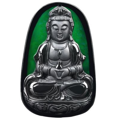 China Natural CLASSIC Myanmar Ice Pendant Jade Wholesale from Mo Cui Jade Guanyin Bodhisattva Jade Pendant for sale