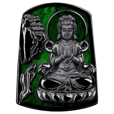 China Natural CLASSIC Myanmar Ice Pendant Jade Wholesale from Mo Cui Jade Guanyin Bodhisattva Jade Pendant for sale