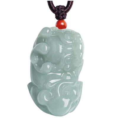 China Wholesale Natural CLASSIC Burma Jade Overlord Pixiu Pendant Ice Jade Pendant Myanmar Jade Direct for sale