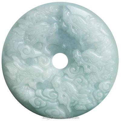 China Religious Natural Burmese An Ice Safe Jade Cargo Jade Dragon Guardian Zodiac Dragon Buckle Sihui Pendant Jade for sale