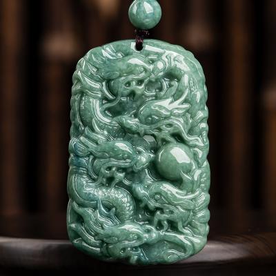 China Wholesale Ice Dragon Zodiac Guardian Dragon Jade Jade Cargo Men's and Women's Pendant Religious Natural Jade Pendant for sale