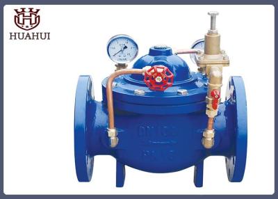 China Double Flange Water Pressure Reducing Valve With Two Gauge Hydraulically Operated for sale