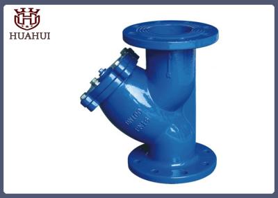 China Ductile Iron Y Type Strainer Blue Color With Ss316 Screen DIN Standard for sale