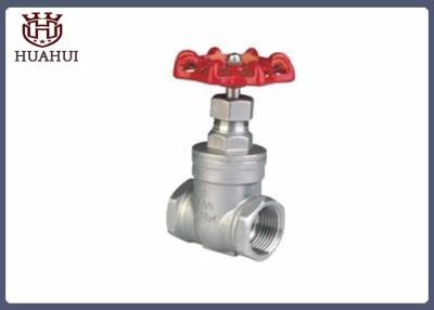 China Stainless Steel Gate Valve Accessories BSPT Screw Red Handwheel Small Fluid Resistance for sale