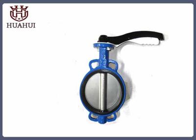 China Alumium Handle Cast Iron Butterfly Valve , DN50 Wafer Style Butterfly Valve for sale