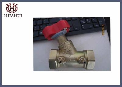 China DN32 Manual Water Balancing Valve Brass Body Handwheel Operated Yellow Color for sale